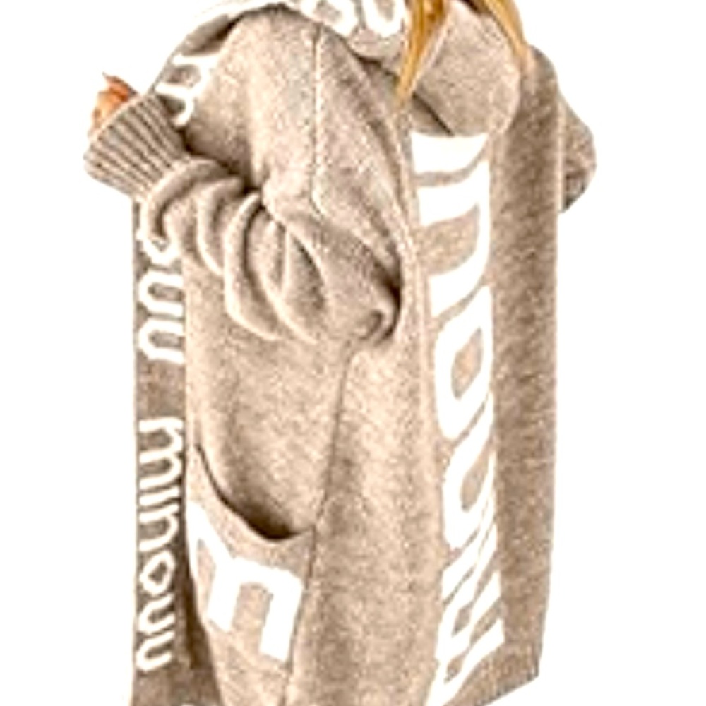 Women’s long hooded cardigan sweater